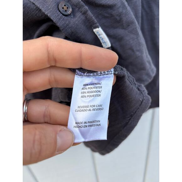 Laguna Super Slub Cotton Button Down Shirt, Cotton Poly Blend, Gray, Sz XL - Picture 4 of 6